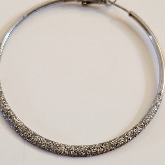 Silver/Sparkle hoops - Picture 7 of 8